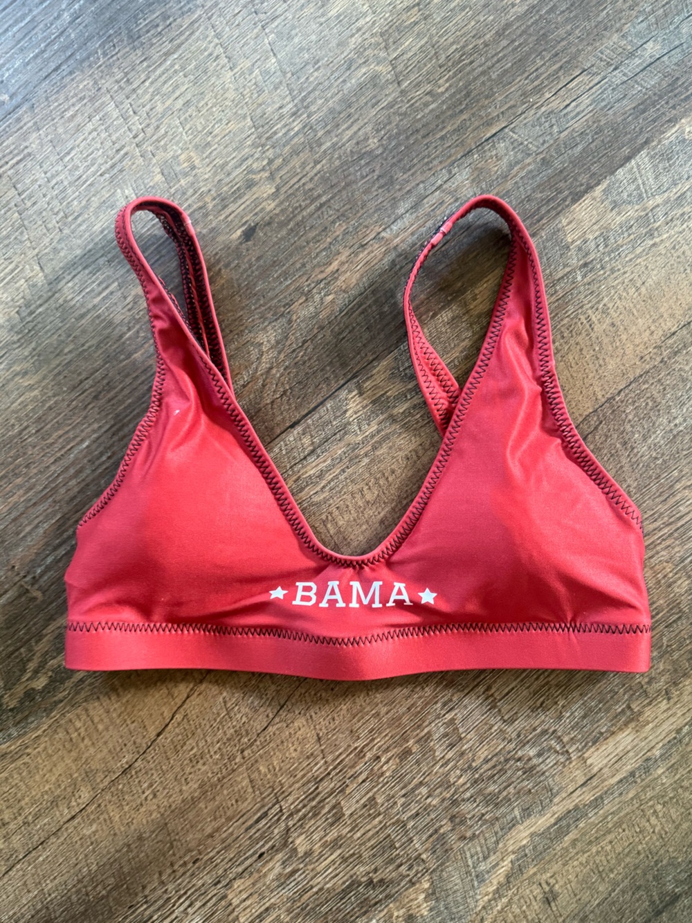 BAMA University of Alabama Women's Red Sports Bra Top